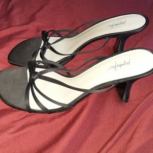 Black strappy heels!